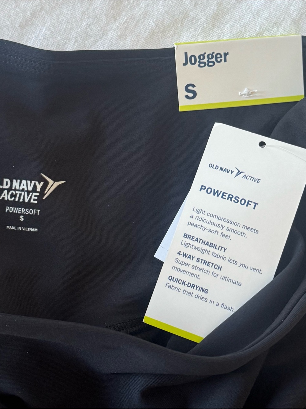 Old Navy | Women’s Black Active PowerSoft High-Rise Athleisure Jogger Pants - Picture 7 of 8